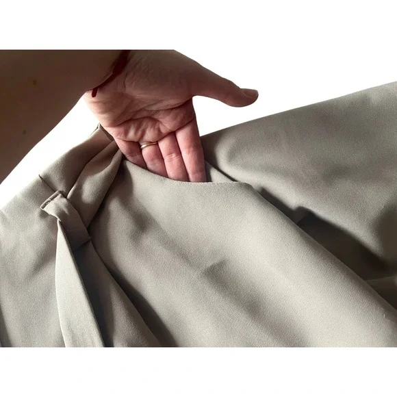 Tan Blazer Suit Set Open Front Career Jacket Business Casual - Picture 8 of 9